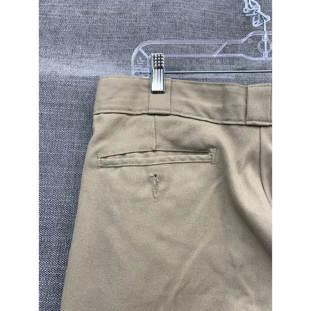 Dickies 874‎ Flex Original Fit Pants Mens 34x32 Beige Cotton Flat Front Workwear